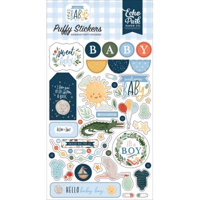 Echo Park Welcome Baby Boy Sticker - Puffy Stickers